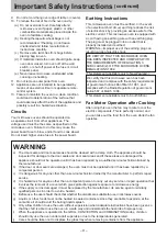 Preview for 9 page of Panasonic NN-CD87KS Operating Instruction And Cook Book