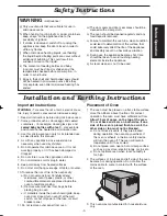 Preview for 5 page of Panasonic NN-CD987W Operating Instructions Manual