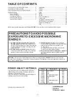 Preview for 2 page of Panasonic NN-CD989S Cookbook