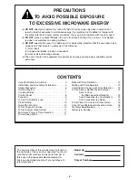 Preview for 2 page of Panasonic NN-CD989S Operating Instructions Manual