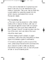 Предварительный просмотр 5 страницы Panasonic NN-CF750W Operating Instructions And Cookery Book