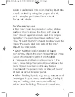 Preview for 5 page of Panasonic NN-CF778S Cookery Book & Operating Instructions