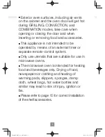 Preview for 8 page of Panasonic NN-CF853W Operating Instructions Manual