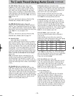 Preview for 40 page of Panasonic NN-CS894S Operating Instructions Manual