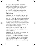 Preview for 4 page of Panasonic NN-CT552W Operating Instructions & Cookery Book