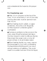 Preview for 5 page of Panasonic NN-CT552W Operating Instructions & Cookery Book