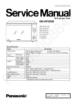 Panasonic NN-DF383B Service Manual preview