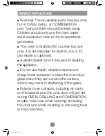 Preview for 9 page of Panasonic NN-DF386B Operating Instruction And Cook Book