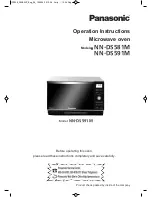 Preview for 1 page of Panasonic NN-DS581M Operation Instructions Manual