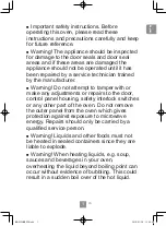 Preview for 3 page of Panasonic NN-E22JMM Operating Instructions Manual