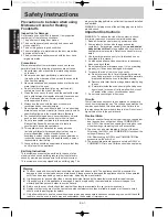 Preview for 2 page of Panasonic NN-G335WF Operation Manual And Cookbook