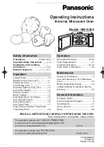 Preview for 1 page of Panasonic NN-G354 Operating Instructions Manual