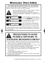 Preview for 2 page of Panasonic NN-G354 Operating Instructions Manual