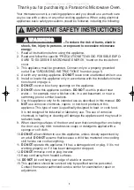 Preview for 3 page of Panasonic NN-G354 Operating Instructions Manual