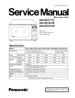 Preview for 1 page of Panasonic NN-GD351W Service Manual