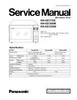 Preview for 1 page of Panasonic NN-GD356W Service Manual