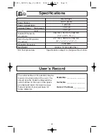 Preview for 33 page of Panasonic NN-GD568S Operating Instructions Manual