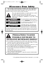 Preview for 2 page of Panasonic NN-GD578S Operating Instructions Manual