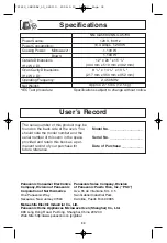 Preview for 13 page of Panasonic NN-GD578S Operating Instructions Manual