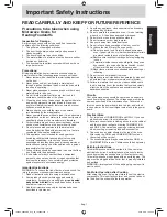 Preview for 1 page of Panasonic NN-GD692 Important Safety Instructions Manual