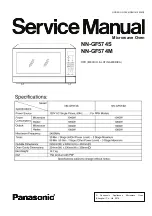 Panasonic NN-GF574M Service Manual предпросмотр