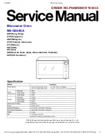 Preview for 1 page of Panasonic NN-GS595A Service Manual