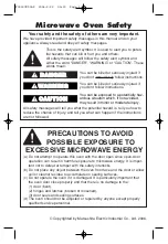 Preview for 2 page of Panasonic NN-H635 Operating Instructions Manual