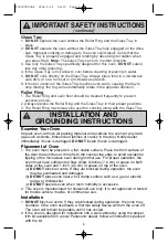 Preview for 5 page of Panasonic NN-H635 Operating Instructions Manual