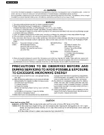 Предварительный просмотр 2 страницы Panasonic NN-H674WF Service Manual