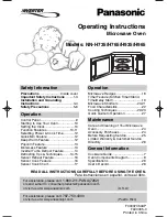 Panasonic NN-H965BF - Luxury Full-Size - Microwave... Operating Instructions Manual preview