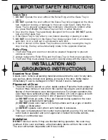 Preview for 5 page of Panasonic NN-H965BF - Luxury Full-Size - Microwave... Operating Instructions Manual