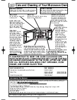 Preview for 26 page of Panasonic NN-H965BF - Luxury Full-Size - Microwave... Operating Instructions Manual