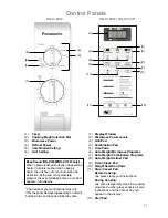 Preview for 13 page of Panasonic NN-K109W Operating Instructions And Cookery Book