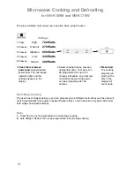 Preview for 20 page of Panasonic NN-K109W Operating Instructions And Cookery Book