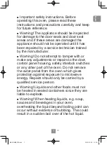 Preview for 3 page of Panasonic NN-K10JWM Operating Instructions Manual