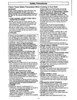 Preview for 6 page of Panasonic NN-L531WF Operating Instructions Manual