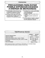 Preview for 21 page of Panasonic NN-L531WF Operating Instructions Manual