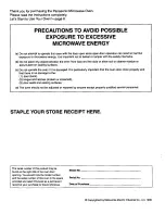 Preview for 2 page of Panasonic NN-L538 Operating Instructions Manual