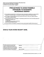 Preview for 2 page of Panasonic NN-L628 Operating Instructions Manual