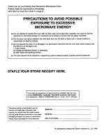 Preview for 2 page of Panasonic NN-L839 Operating Instructions Manual