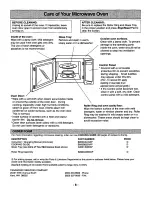 Предварительный просмотр 8 страницы Panasonic NN-L930 Operating Instructions Manual