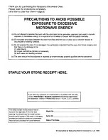 Preview for 2 page of Panasonic NN-L939 Operating Instructions Manual