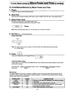 Preview for 10 page of Panasonic NN-MX21 Operation Manual And Cookbook