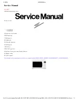 Panasonic NN--MX21WF Service Manual preview