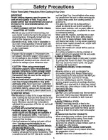 Preview for 7 page of Panasonic NN-MX25WF Operating Instructions Manual