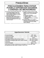 Preview for 23 page of Panasonic NN-MX25WF Operating Instructions Manual