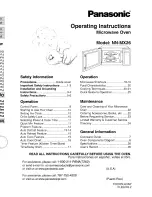 Panasonic NN-MX26 Operating Instructions Manual preview