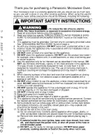 Preview for 3 page of Panasonic NN-MX26 Operating Instructions Manual