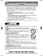 Preview for 4 page of Panasonic NN-MX26BF Operating Instructions Manual