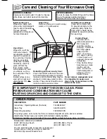 Preview for 24 page of Panasonic NN-MX26BF Operating Instructions Manual